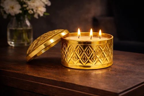Handcrafted Luxury Metal Jar Candle
